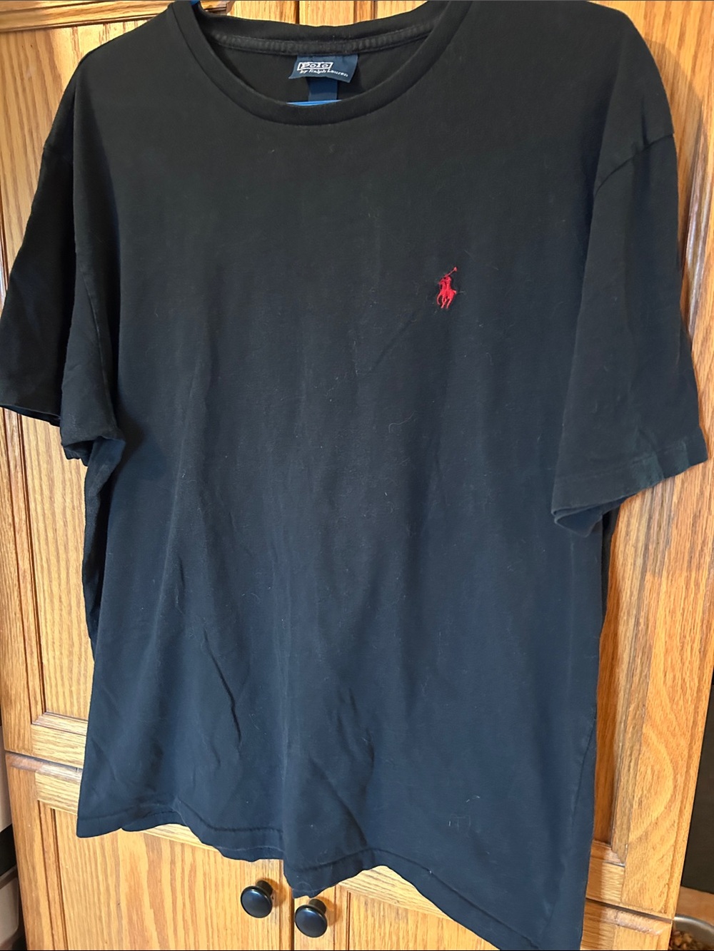 Polo by Ralph Lauren Black Short Sleeve Crewneck with Red Pony